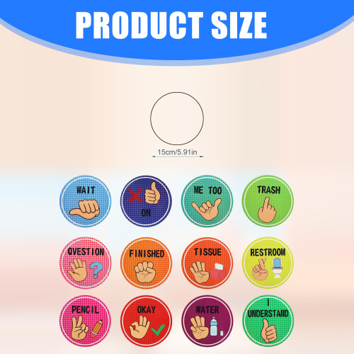 12 Classroom Visual Cue Posters Waterproof Educational Charts 2