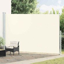 Berkfield Patio Retractable Side Awning 220x500 cm Cream