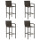 Berkfield Bar Stools 4 pcs Brown Poly Rattan 1
