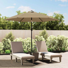 Berkfield Replacement Fabric for Outdoor Parasol Taupe 300 cm
