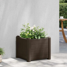 Berkfield Garden Raised Bed PP Mocha 43x43x35 cm