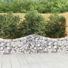 Berkfield Arched Gabion Baskets 3 pcs 200x30x60/80 cm Galvanised Iron
