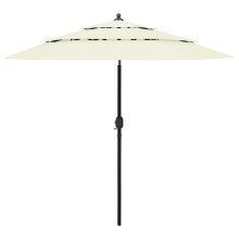 Berkfield 3-Tier Garden Parasol with Aluminium Pole Sand 2.5 m