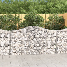 Berkfield Arched Gabion Baskets 11 pcs 200x30x100/120 cm Galvanised Iron