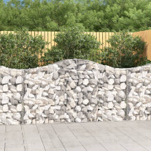 Berkfield Arched Gabion Baskets 5 pcs 200x30x100/120 cm Galvanised Iron
