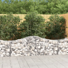 Berkfield Arched Gabion Baskets 10 pcs 200x50x60/80 cm Galvanised Iron