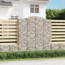 Berkfield Arched Gabion Baskets 2 pcs 200x30x220/240 cm Galvanised Iron