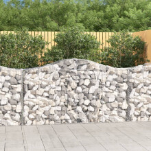 Berkfield Arched Gabion Baskets 9 pcs 200x50x100/120 cm Galvanised Iron