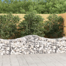 Berkfield Arched Gabion Baskets 25 pcs 200x50x60/80 cm Galvanised Iron