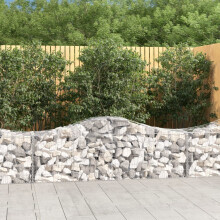 Berkfield Arched Gabion Baskets 4 pcs 200x50x60/80 cm Galvanised Iron