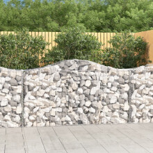 Berkfield Arched Gabion Baskets 4 pcs 200x50x100/120 cm Galvanised Iron