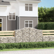 Berkfield Arched Gabion Baskets 6 pcs 200x50x120/140 cm Galvanised Iron