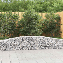 Berkfield Arched Gabion Baskets 3 pcs 400x30x40/60 cm Galvanised Iron