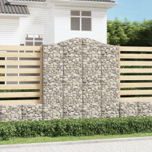 Berkfield Arched Gabion Baskets 2 pcs 200x50x220/240 cm Galvanised Iron