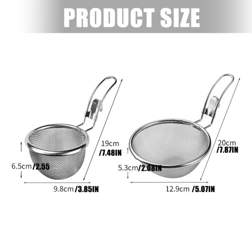 Professional Stainless Steel Fine Mesh Filter Hanging Edges-L 2