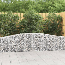 Berkfield Arched Gabion Baskets 4 pcs 400x30x60/80 cm Galvanised Iron