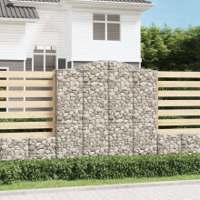 Berkfield Arched Gabion Baskets 4 pcs 200x50x200/220 cm Galvanised Iron