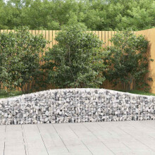 Berkfield Arched Gabion Baskets 10 pcs 400x30x40/60 cm Galvanised Iron