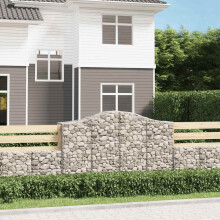 Berkfield Arched Gabion Baskets 10 pcs 200x50x120/140 cm Galvanised Iron