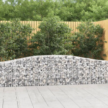 Berkfield Arched Gabion Baskets 2 pcs 400x30x60/80 cm Galvanised Iron