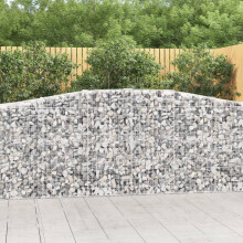 Berkfield Arched Gabion Baskets 4 pcs 400x50x100/120 cm Galvanised Iron
