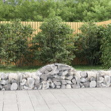 Berkfield Arched Gabion Baskets 3 pcs 200x50x40/60 cm Galvanised Iron