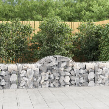 Berkfield Arched Gabion Baskets 14 pcs 200x50x60/80 cm Galvanised Iron