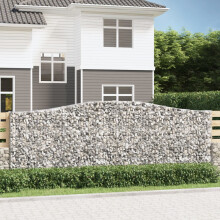 Berkfield Arched Gabion Baskets 3 pcs 400x30x140/160 cm Galvanised Iron
