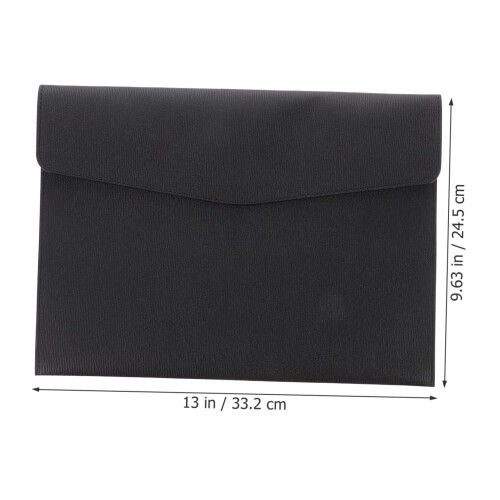 Leather File Folder A4 Document Organizer with Secure Snap Closure Professional Slim Design for Office and Travel 2