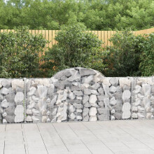 Berkfield Arched Gabion Baskets 8 pcs 200x30x80/100 cm Galvanised Iron