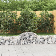 Berkfield Arched Gabion Baskets 9 pcs 200x30x40/60 cm Galvanised Iron