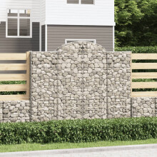 Berkfield Arched Gabion Baskets 6 pcs 200x50x160/180 cm Galvanised Iron