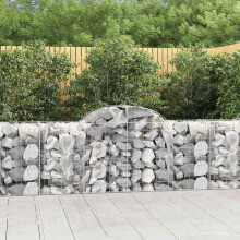 Berkfield Arched Gabion Baskets 13 pcs 200x50x80/100 cm Galvanised Iron