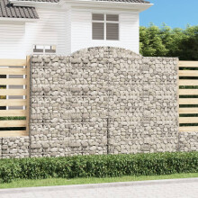 Berkfield Arched Gabion Baskets 2 pcs 300x50x220/240 cm Galvanised Iron