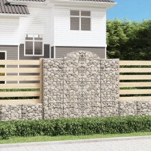 Berkfield Arched Gabion Baskets 7 pcs 200x30x180/200 cm Galvanised Iron