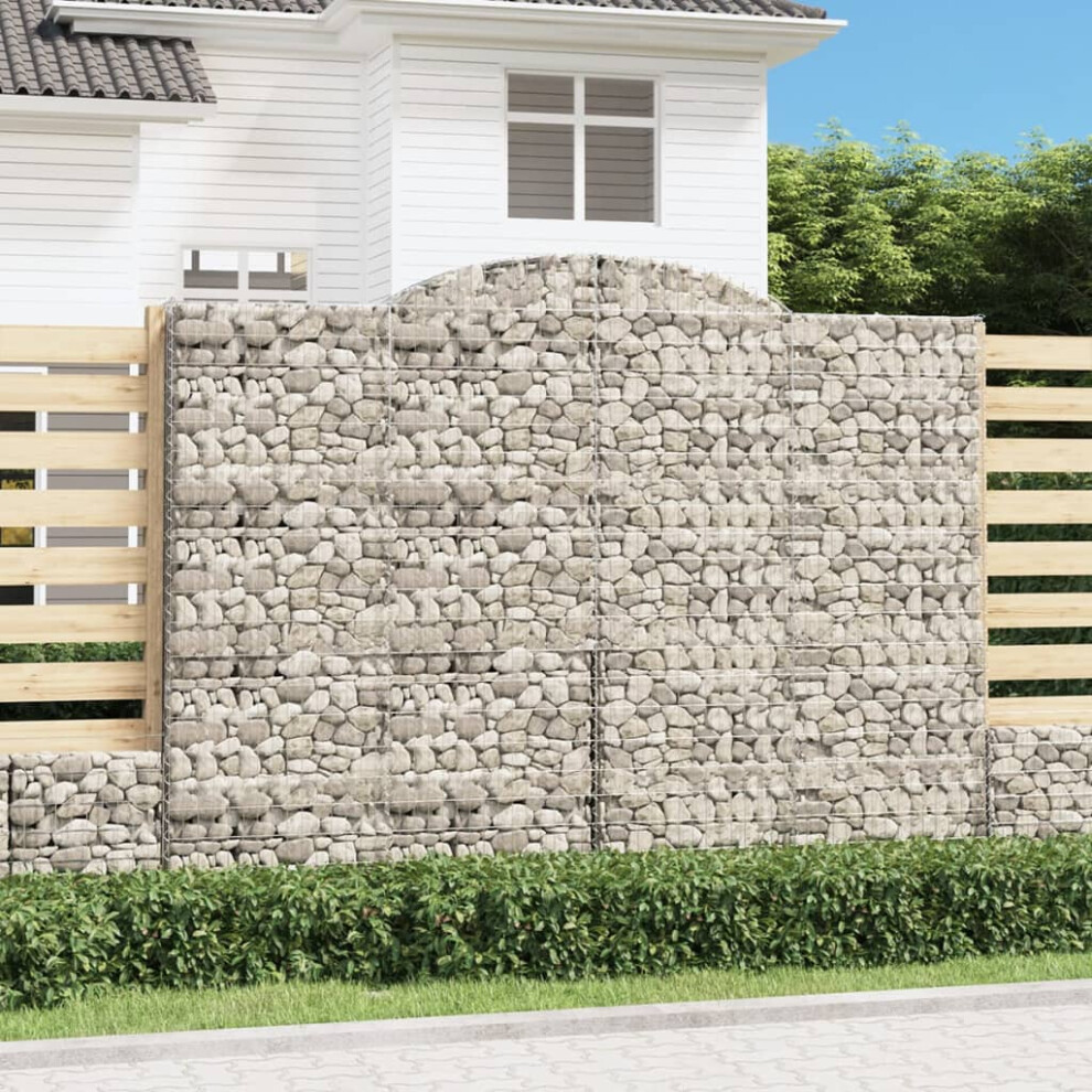 Berkfield Arched Gabion Baskets 8 pcs 300x50x220/240 cm Galvanised Iron-image-OPC-PTFSXQY-NEW