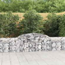 Berkfield Arched Gabion Baskets 20 pcs 300x30x60/80 cm Galvanised Iron