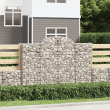 Berkfield Arched Gabion Baskets 12 pcs 200x30x140/160 cm Galvanised Iron