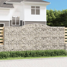 Berkfield Arched Gabion Baskets 10 pcs 400x30x180/200 cm Galvanised Iron