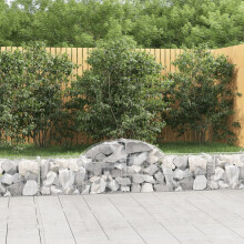 Berkfield Arched Gabion Baskets 13 pcs 200x30x40/60 cm Galvanised Iron