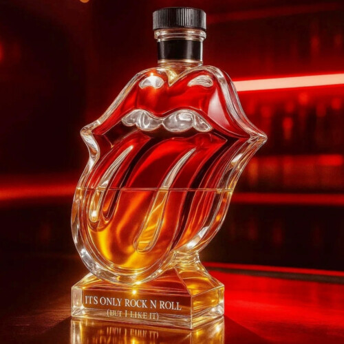 Μοναδική καράφα ουίσκι από γυαλί Red Lips, πρωτοποριακό μπουκάλι οινοπνεύματο