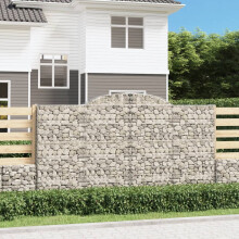 Berkfield Arched Gabion Baskets 13 pcs 300x50x160/180 cm Galvanised Iron