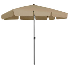 Berkfield Beach Parasol Taupe 200x125 cm