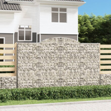 Berkfield Arched Gabion Baskets 7 pcs 300x50x180/200 cm Galvanised Iron