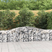 Berkfield Arched Gabion Baskets 10 pcs 400x50x60/80 cm Galvanised Iron