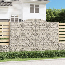 Berkfield Arched Gabion Baskets 8 pcs 300x50x200/220 cm Galvanised Iron