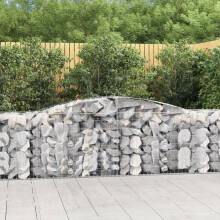 Berkfield Arched Gabion Baskets 7 pcs 400x50x80/100 cm Galvanised Iron