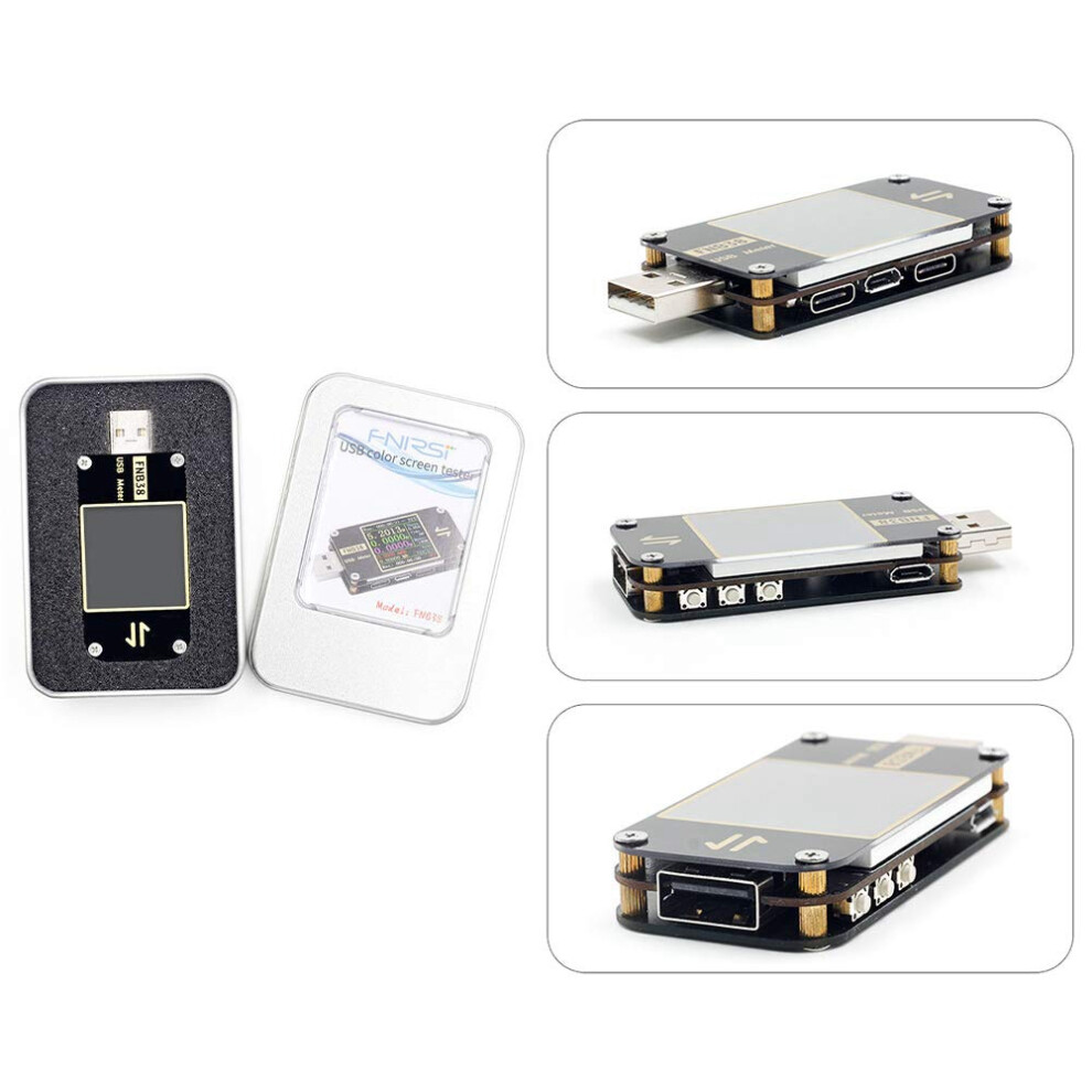 Usb Power Meter Tester Usb Voltage Current Meter Fnb38 Multimeter For Qc4+ Pd3.0 2.0 Fast Charging Protocol 4711998091425