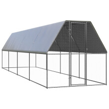 Berkfield Outdoor Chicken Cage 2x8x2 m Galvanised Steel