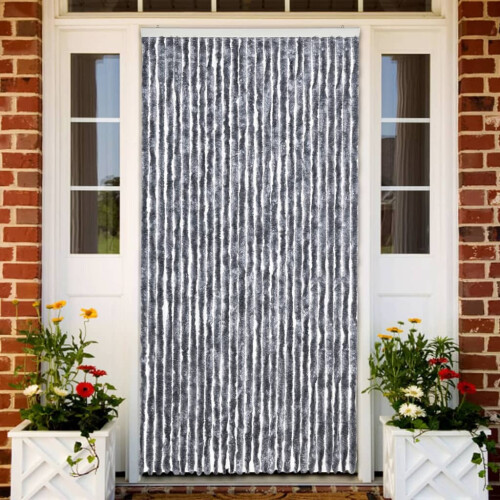 Berkfield Insect Curtain Silver 118x220 cm Chenille